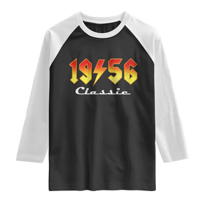 70th Birthday Raglan Shirt Classic Born 1956 Turning 70 Year Old TS10 Black White Print Your Wear