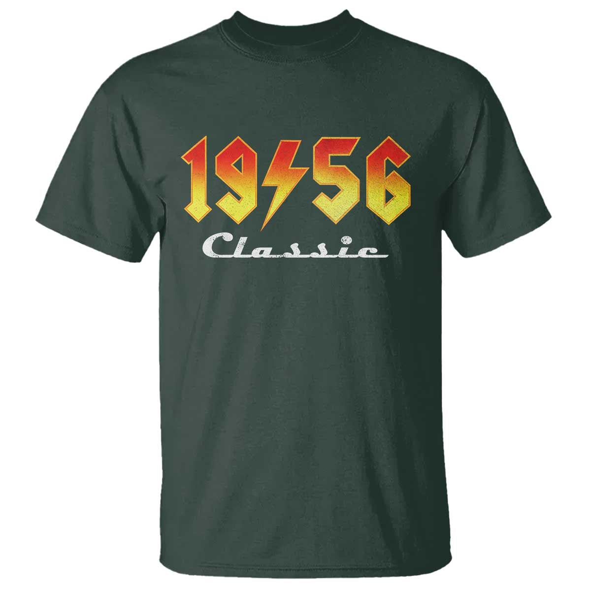70th Birthday T Shirt Classic Born 1956 Turning 70 Year Old TS10 Dark Forest Green Print Your Wear
