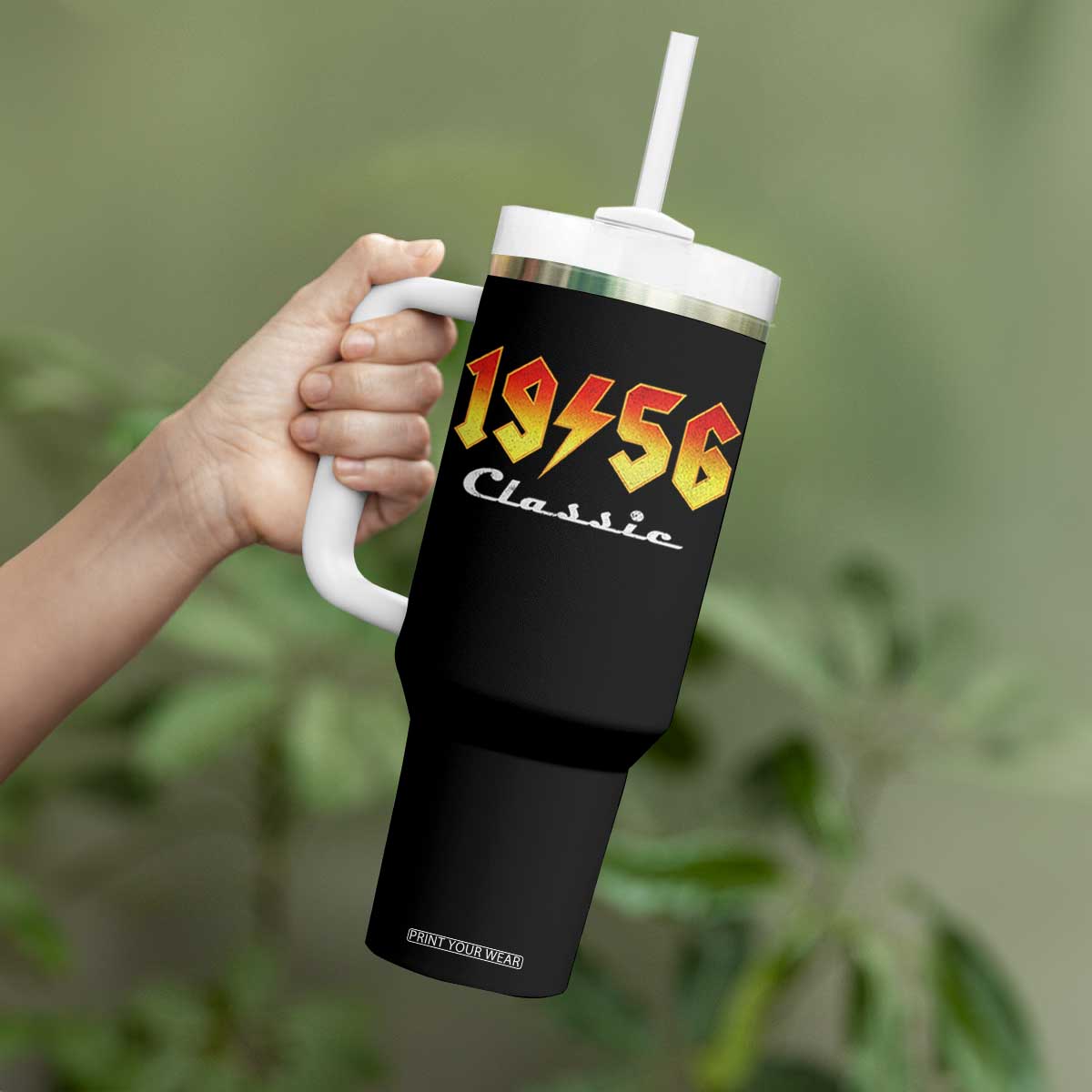 70th Birthday Tumbler With Handle Classic Born 1956 Turning 70 Year Old TS10 Print Your Wear