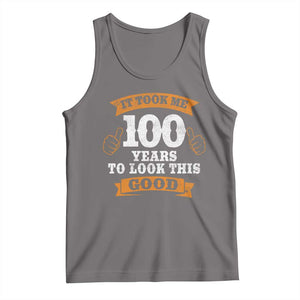 100th Birthday Tank Top 100 Year Old Gifts Took Me 100 Years To Look This Good TS10 Deep Heather Print Your Wear