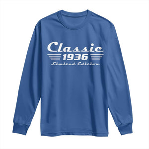 Classic 1936 Birthday Long Sleeve Shirt 90yr 90th Birthday Gift TS10 Royal Blue Print Your Wear