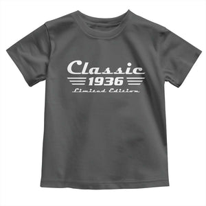 Classic 1936 Birthday Toddler T Shirt 90yr 90th Birthday Gift TS10 Dark Heather Print Your Wear