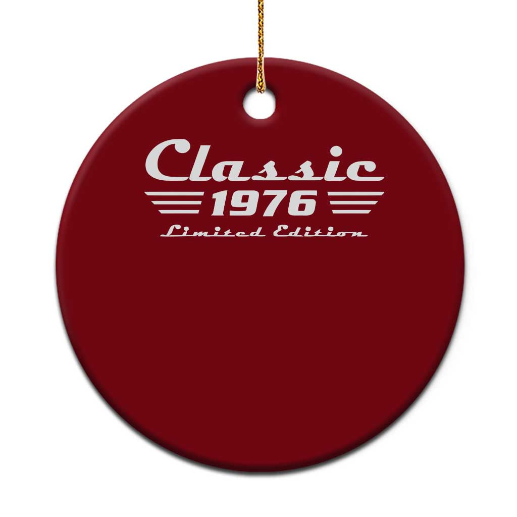 Classic 1976 Birthday Ceramic Ornament 50yr 50th Birthday Gift TS10 1pc Red Print Your Wear