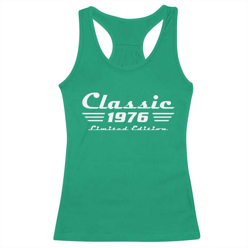 Classic 1976 Birthday Racerback Tank Top 50yr 50th Birthday Gift TS10 Irish Green Print Your Wear