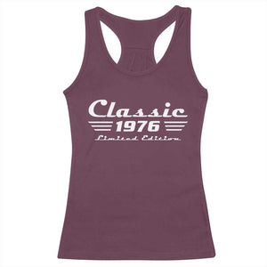 Classic 1976 Birthday Racerback Tank Top 50yr 50th Birthday Gift TS10 Maroon Print Your Wear