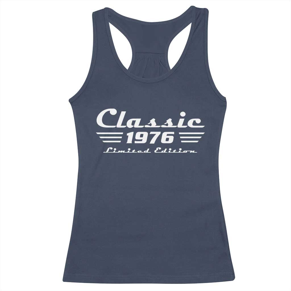 Classic 1976 Birthday Racerback Tank Top 50yr 50th Birthday Gift TS10 Navy Print Your Wear