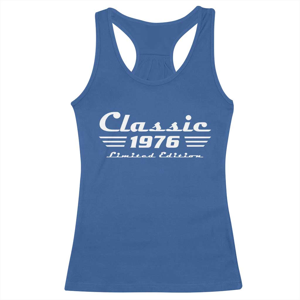 Classic 1976 Birthday Racerback Tank Top 50yr 50th Birthday Gift TS10 Royal Blue Print Your Wear
