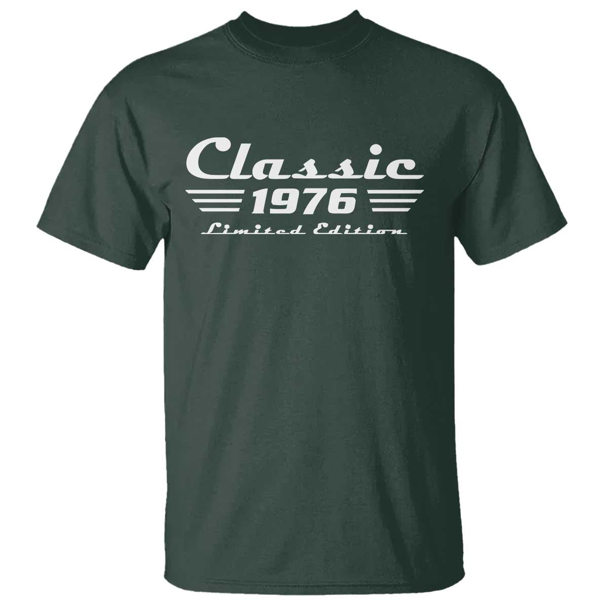 Classic 1976 Birthday T Shirt 50yr 50th Birthday Gift TS10 Dark Forest Green Print Your Wear