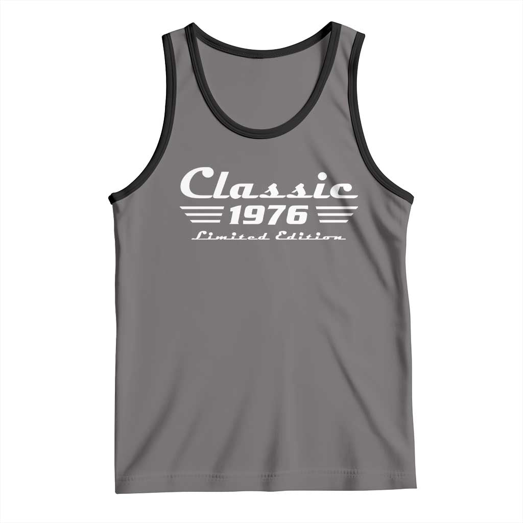 Classic 1976 Birthday Tank Top 50yr 50th Birthday Gift TS10 Deep Heather Black Print Your Wear