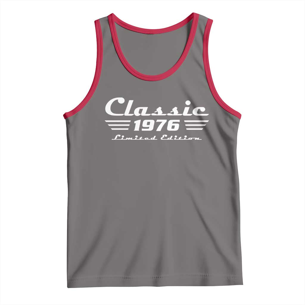 Classic 1976 Birthday Tank Top 50yr 50th Birthday Gift TS10 Deep Heather Red Print Your Wear