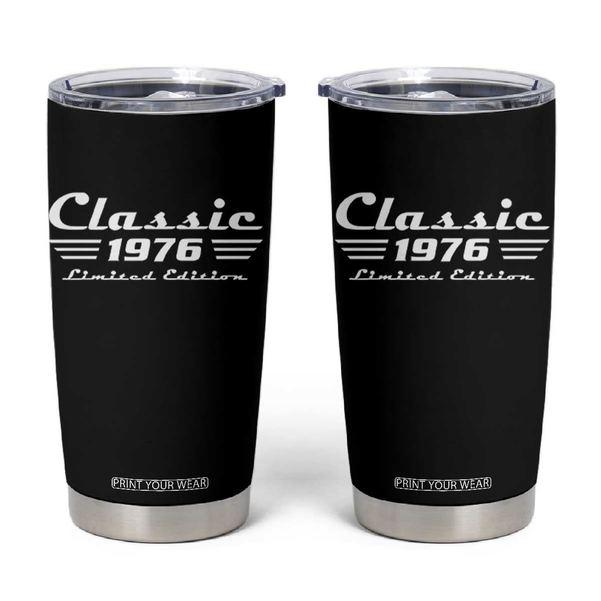 Classic 1976 Birthday Tumbler Cup 50yr 50th Birthday Gift TS10 Black Print Your Wear
