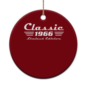 Classic 1966 Birthday Ceramic Ornament 60yr 60th Birthday Gift TS10 1pc Red Print Your Wear