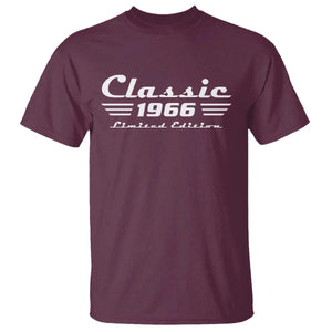 Classic 1966 Birthday T Shirt - 60th Birthday Gift TS10 Maroon Print Your Wear
