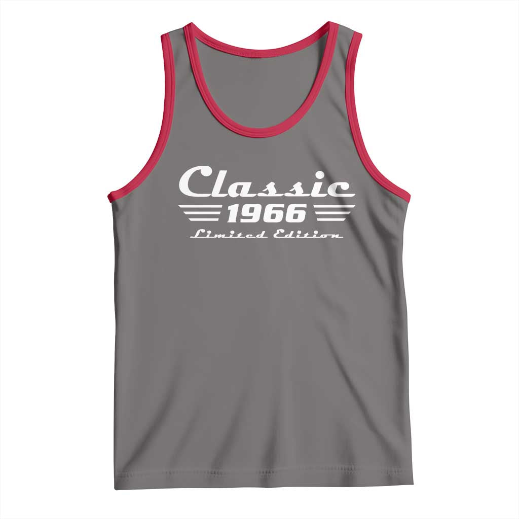 Classic 1966 Birthday Tank Top 60yr 60th Birthday Gift TS10 Deep Heather Red Print Your Wear