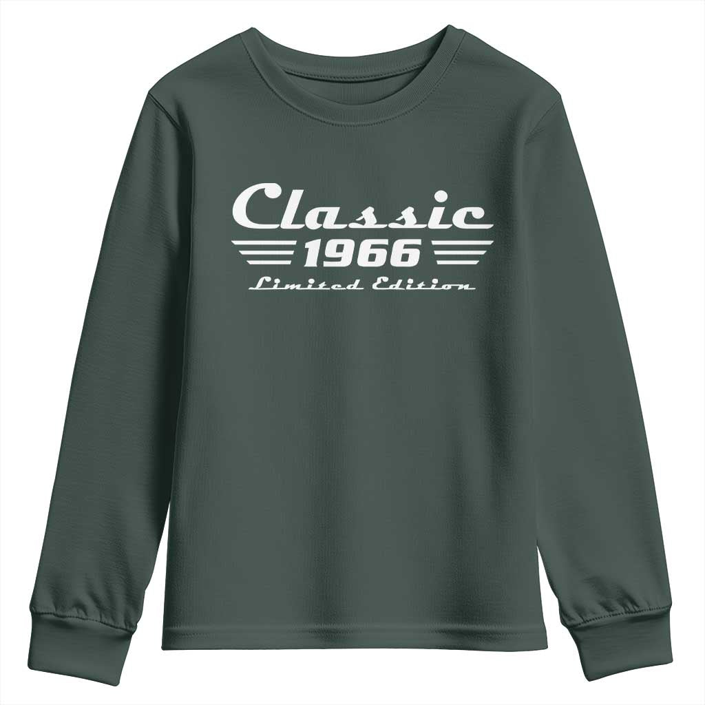 Classic 1966 Birthday Youth Sweatshirt 60yr 60th Birthday Gift TS10 Dark Forest Green Print Your Wear