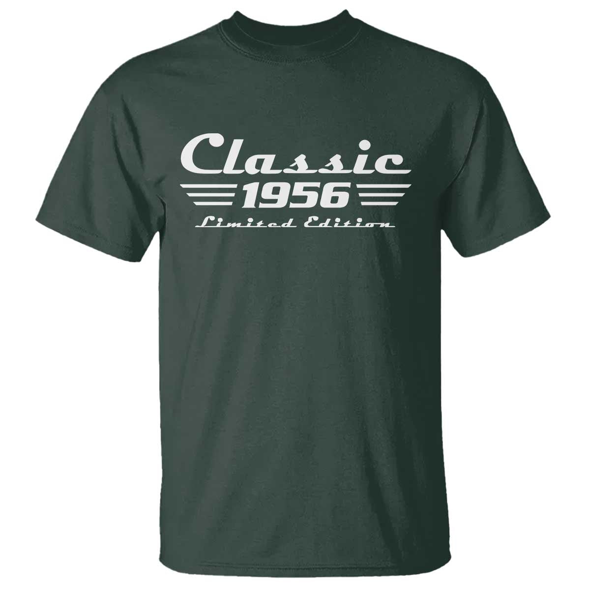 Classic 1956 Birthday T Shirt - 70yr - 70th Birthday TS10 Dark Forest Green Print Your Wear