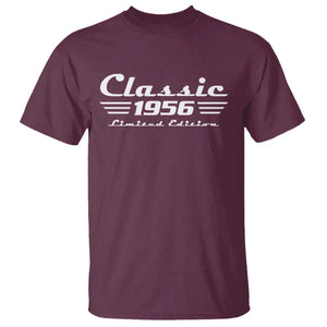 Classic 1956 Birthday T Shirt - 70yr - 70th Birthday TS10 Maroon Print Your Wear