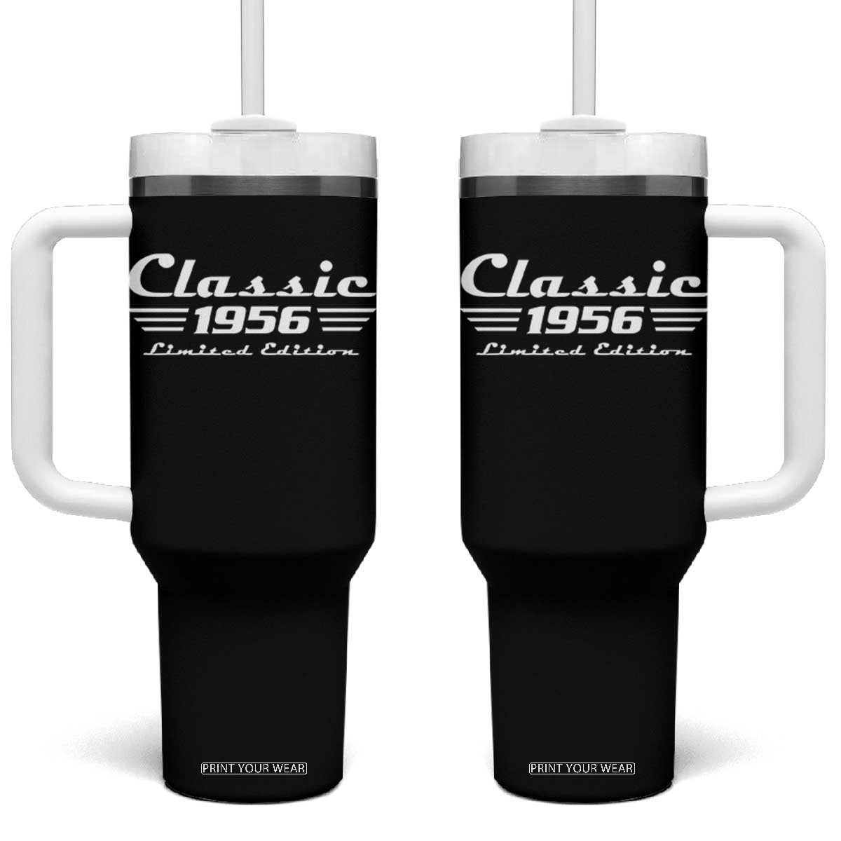 Classic 1956 Birthday Tumbler With Handle 70yr 70th Birthday TS10 One Size: 40 oz Black Print Your Wear