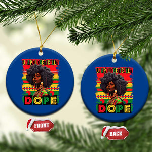 Black Women Unapologetically Dope Ceramic Ornament Juneteenth Black History TS10 1pc Blue Print Your Wear