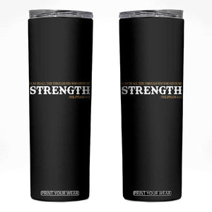 Christian Bible Skinny Tumbler Philippians 4:13 Motivational Quote Inspirational Bible Verses TS10 Black Print Your Wear