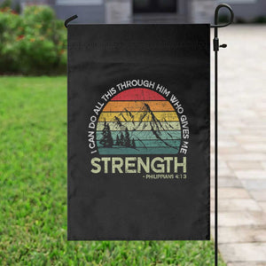 Vintage Christian Bible Garden Flag Philippians 4:13 Motivational Quote Inspirational Bible Verses TS10 Print Your Wear