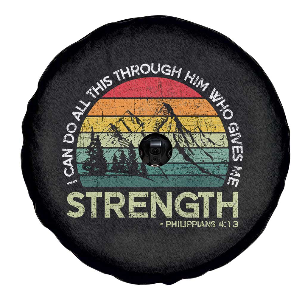 Vintage Christian Bible Spare Tire Cover Philippians 4:13 Motivational Quote Inspirational Bible Verses TS10 Print Your Wear