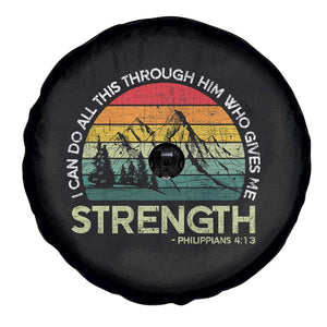 Vintage Christian Bible Spare Tire Cover Philippians 4:13 Motivational Quote Inspirational Bible Verses TS10 Print Your Wear