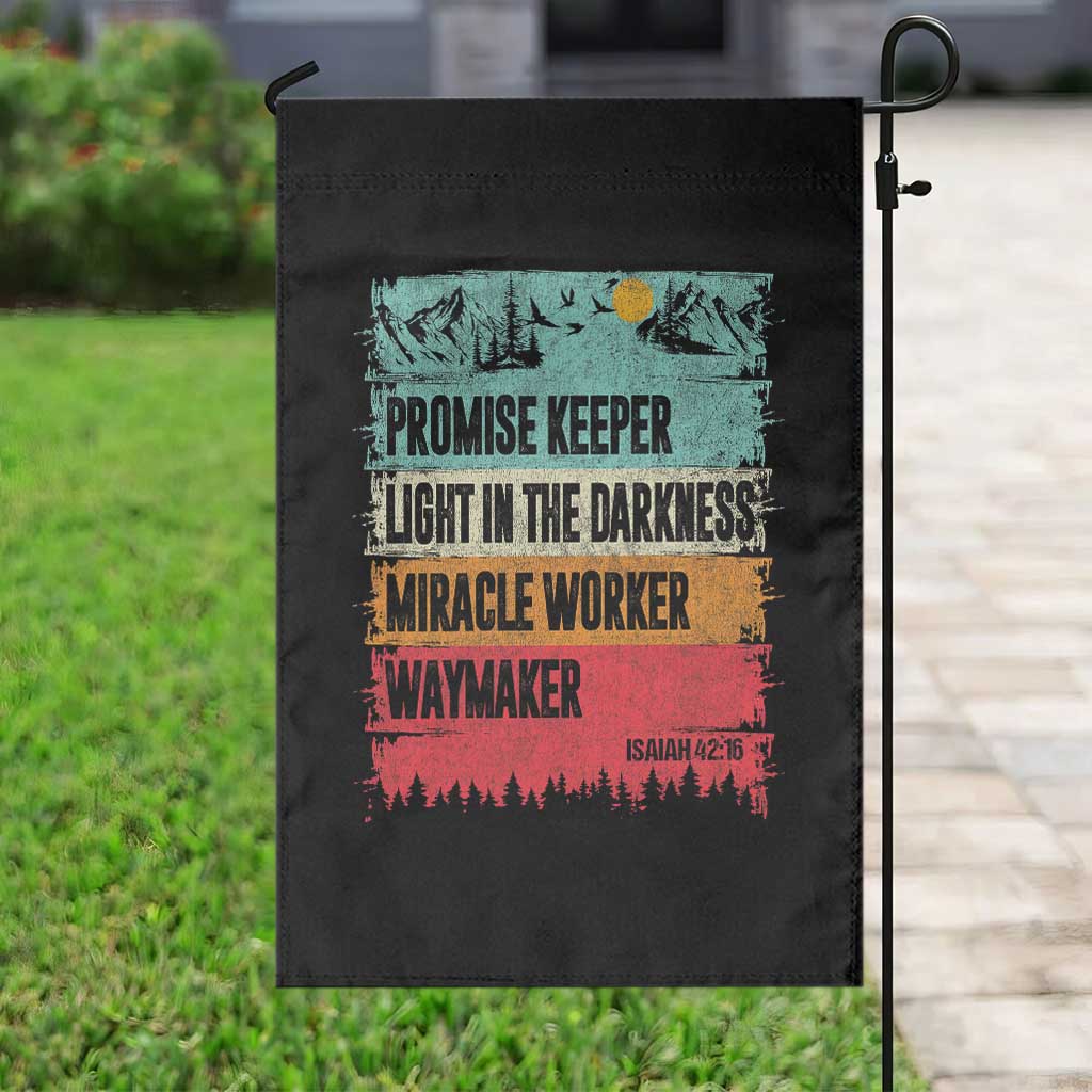 Vintage Christian Worship Garden Flag Isaiah 42:16 Waymaker Promise Keeper Miracle Worker TS10 Print Your Wear