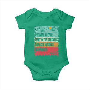Vintage Christian Worship Baby Onesie Isaiah 42:16 Waymaker Promise Keeper Miracle Worker TS10 Irish Green Print Your Wear