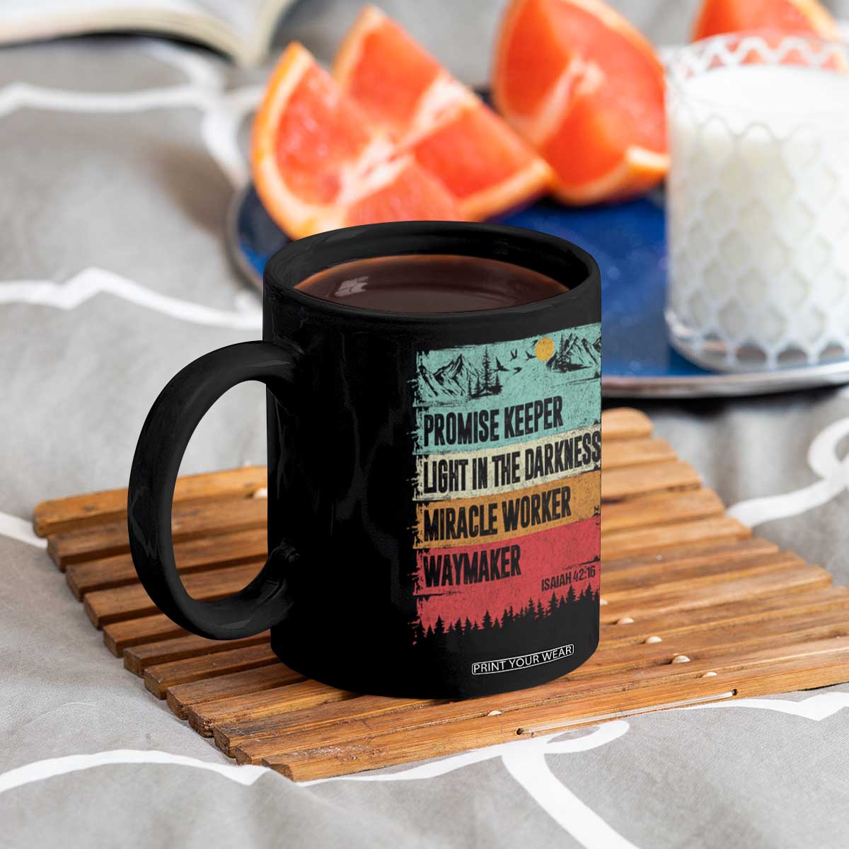 Vintage Christian Worship Coffee Mug Isaiah 42:16 Waymaker Promise Keeper Miracle Worker TS10 Print Your Wear