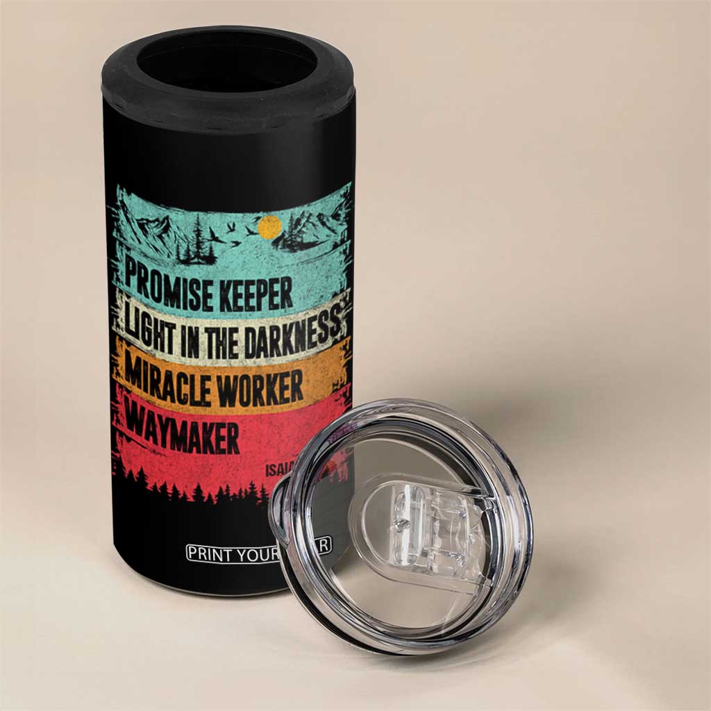 Vintage Christian Worship 4 in 1 Can Cooler Tumbler Isaiah 42:16 Waymaker Promise Keeper Miracle Worker TS10 Print Your Wear