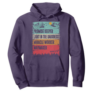 Vintage Christian Worship Hoodie Isaiah 42:16 Waymaker Promise Keeper Miracle Worker TS10 Purple Print Your Wear