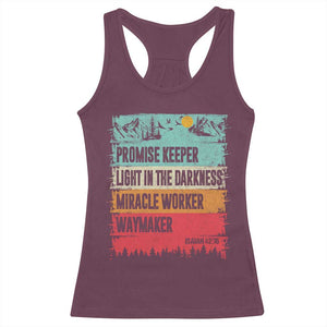 Vintage Christian Worship Racerback Tank Top Isaiah 42:16 Waymaker Promise Keeper Miracle Worker TS10 Maroon Print Your Wear