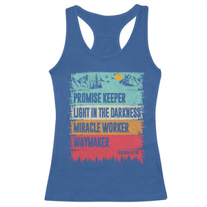 Vintage Christian Worship Racerback Tank Top Isaiah 42:16 Waymaker Promise Keeper Miracle Worker TS10 Royal Blue Print Your Wear