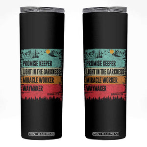 Vintage Christian Worship Skinny Tumbler Isaiah 42:16 Waymaker Promise Keeper Miracle Worker TS10 Black Print Your Wear