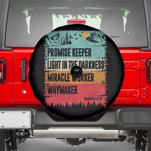 Vintage Christian Worship Spare Tire Cover Isaiah 42:16 Waymaker Promise Keeper Miracle Worker TS10 Black Print Your Wear