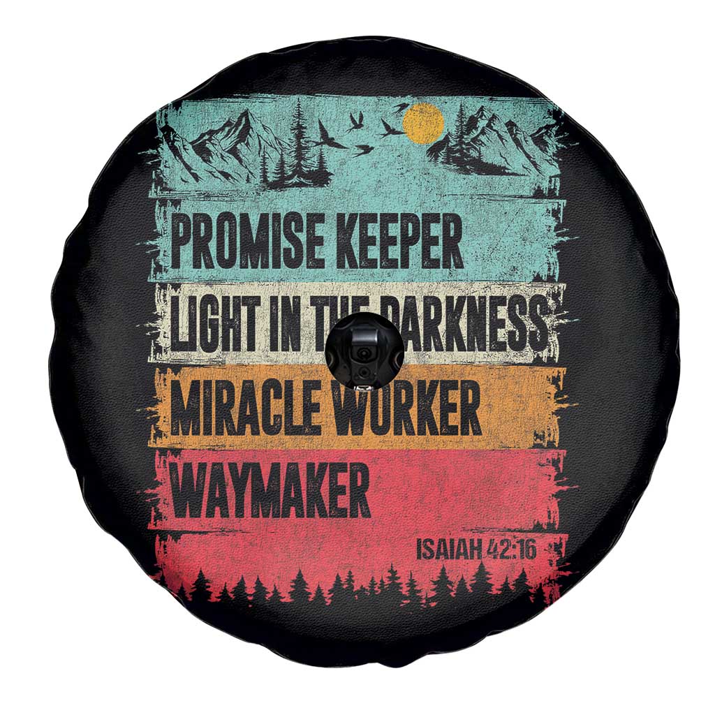 Vintage Christian Worship Spare Tire Cover Isaiah 42:16 Waymaker Promise Keeper Miracle Worker TS10 Print Your Wear