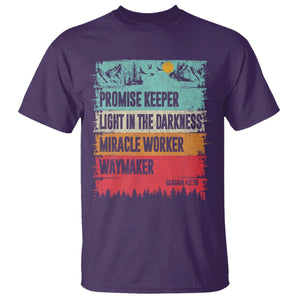 Vintage Christian Worship T Shirt Isaiah 42:16 Waymaker Promise Keeper Miracle Worker TS10 Purple Print Your Wear