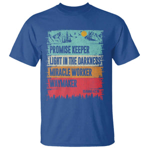 Vintage Christian Worship T Shirt Isaiah 42:16 Waymaker Promise Keeper Miracle Worker TS10 Royal Blue Print Your Wear