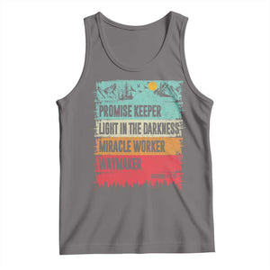 Vintage Christian Worship Tank Top Isaiah 42:16 Waymaker Promise Keeper Miracle Worker TS10 Deep Heather Print Your Wear