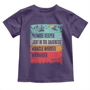 Vintage Christian Worship Toddler T Shirt Isaiah 42:16 Waymaker Promise Keeper Miracle Worker TS10 Purple Print Your Wear
