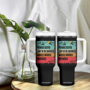 Vintage Christian Worship Tumbler With Handle Isaiah 42:16 Waymaker Promise Keeper Miracle Worker TS10 Print Your Wear