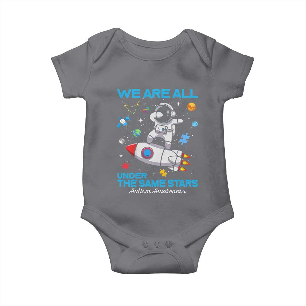 Autism Acceptance Baby Onesie We Are All Under The Same Stars TS10 Charcoal Print Your Wear