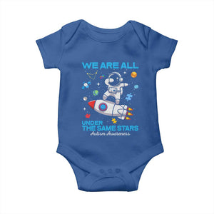 Autism Acceptance Baby Onesie We Are All Under The Same Stars TS10 Royal Blue Print Your Wear