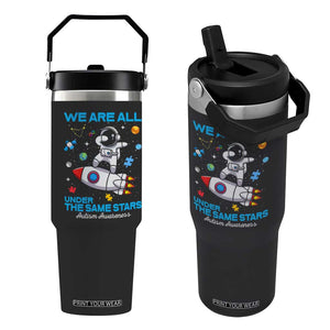 Autism Acceptance Flip Straw Tumbler We Are All Under The Same Stars TS10 One Size: 30 oz Black Print Your Wear