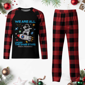 Autism Acceptance Plaid Pajama Set We Are All Under The Same Stars TS10 Buffalo Plaid Print Your Wear