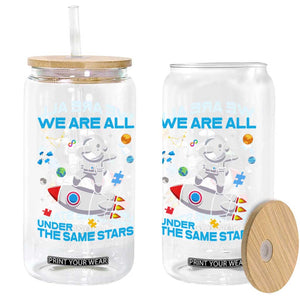 Autism Acceptance Glass Can We Are All Under The Same Stars TS10 Print Your Wear
