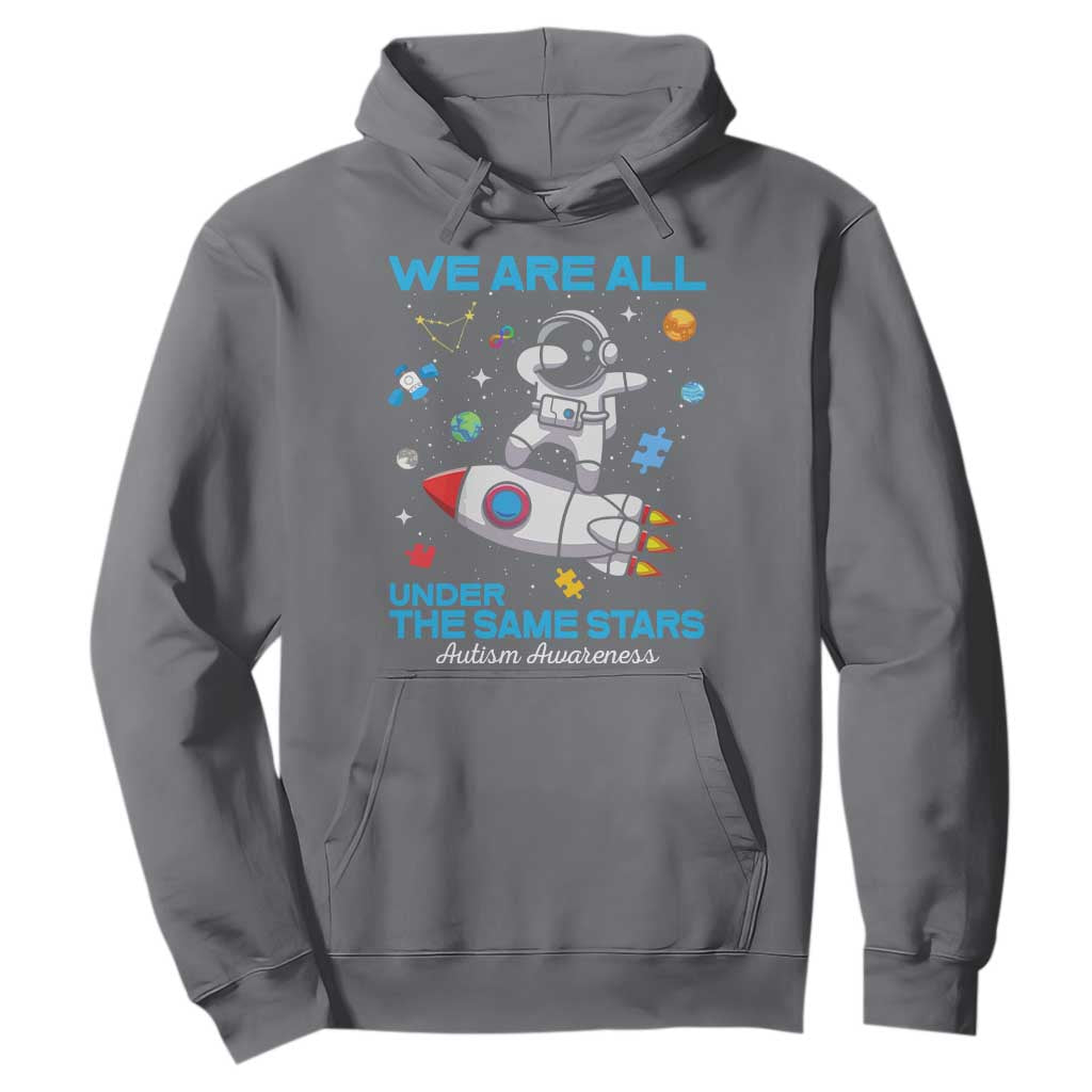 Autism Acceptance Hoodie We Are All Under The Same Stars TS10 Charcoal Print Your Wear
