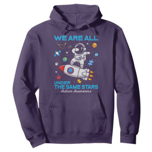 Autism Acceptance Hoodie We Are All Under The Same Stars TS10 Purple Print Your Wear