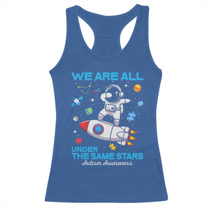 Autism Acceptance Racerback Tank Top We Are All Under The Same Stars TS10 Royal Blue Print Your Wear